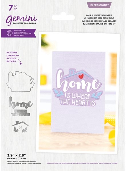 Crafter's Companion Gemini Metal Die - Expressions - Home Is Where The Heart Is