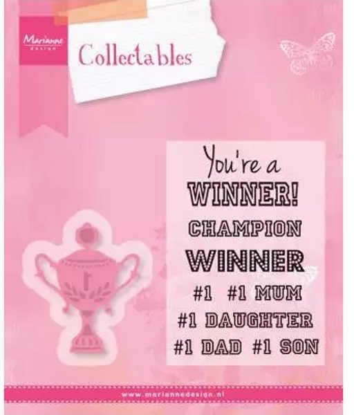 Marianne Design Marianne Design Collectables Cutting Die & Clear Stamps - Champion COL1336