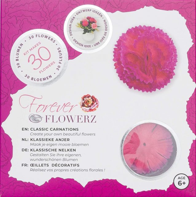 Craft Buddy Craft Buddy Forever Flowerz Classic Carnations - Fuchsia FF03FS - Makes 30 Flowers