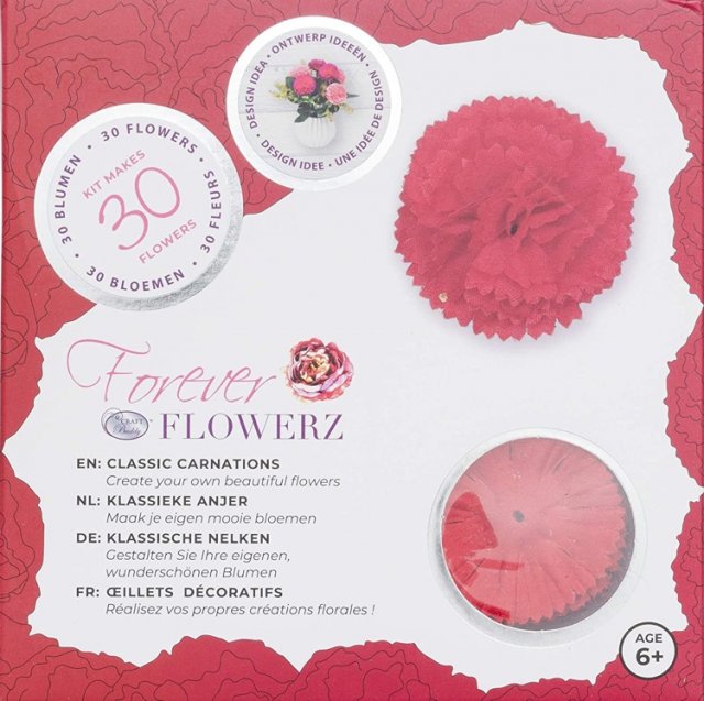 Craft Buddy Craft Buddy Forever Flowerz Classic Carnations - Pink FF03PK - Makes 30 Flowers