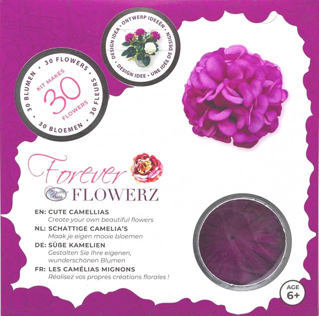Craft Buddy Craft Buddy Forever Flowerz Cute Camellias - Magenta FF01MG - Makes 30 Flowers