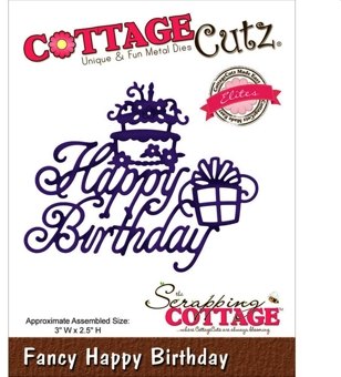 Cottage Cutz Cottage Cutz Fancy Happy Birthday Die