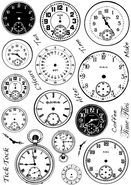 Crafty Individuals Crafty Individuals 'Tick Tock Clock Faces' Red Rubber Stamp CI-255