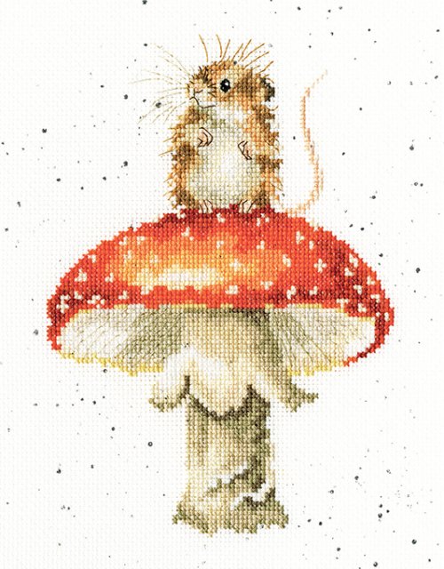 Bothy Threads Bothy Threads He's a Fun-gi Hannah Dale Mouse Counted Cross Stitch Kit XHD74