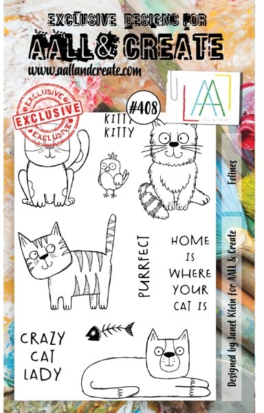 Aall & Create Aall & Create A6 Stamp #408 - Felines