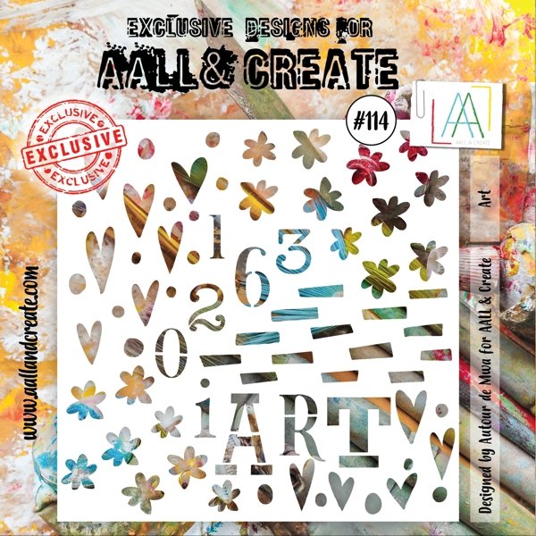 Aall & Create Aall & Create 6'x6' Stencil #114 - Art