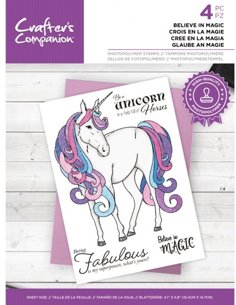 Crafter's Companion Crafters Companion Photopolymer Stamp - Believe in Magic