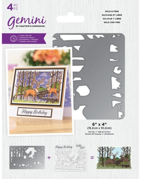 Crafter's Companion Gemini - Stamp & Die - Wild & Free - CLEARANCE