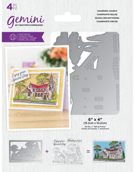 Crafter's Companion Gemini - Stamp & Die - Charming Church - CLEARANCE