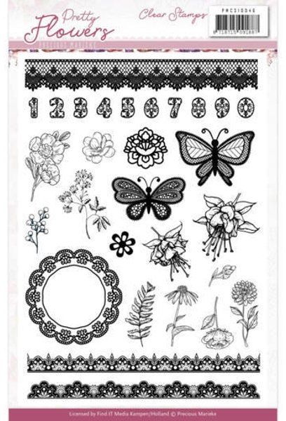 Precious Marieke Precious Marieke - Pretty Flowers Clear Stamp