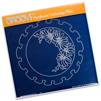 Clarity ClarityStamp Groovi Parchment Embossing Plate Frilly Circle A5
