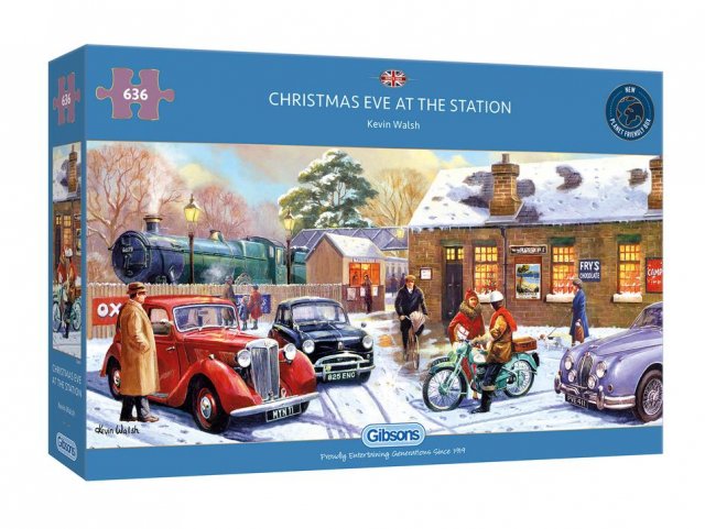 Gibsons Gibsons Christmas Eve At The Station 636 Piece Christmas 2020 jigsaw Puzzle G4051