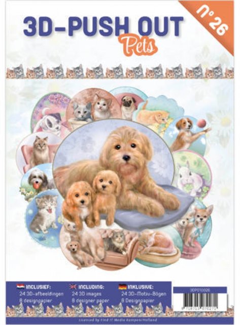 Find It Media 3D Push Out Book 26 - Pets