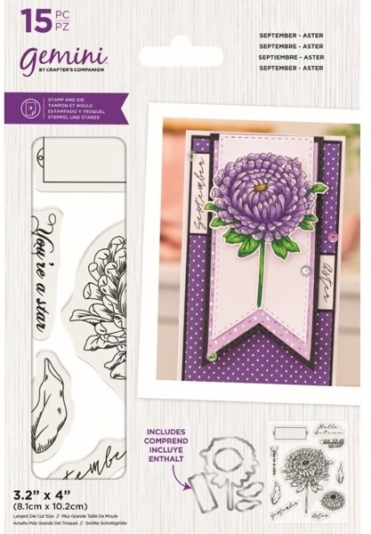 Crafter's Companion Gemini - Stamp & Die - September - Aster