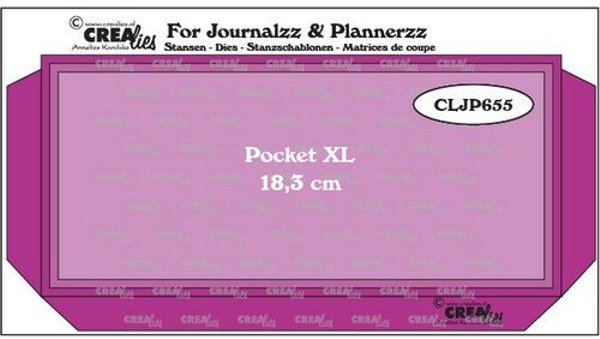 Crealies Crealies Journalzz & Pl Dies: Pocket XL With 2 Layers CLJP655