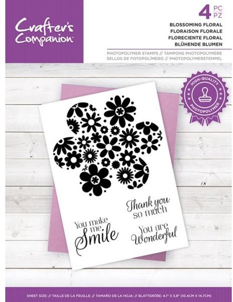 Crafter's Companion Crafters Companion Photopolymer Stamp - Blossoming Floral