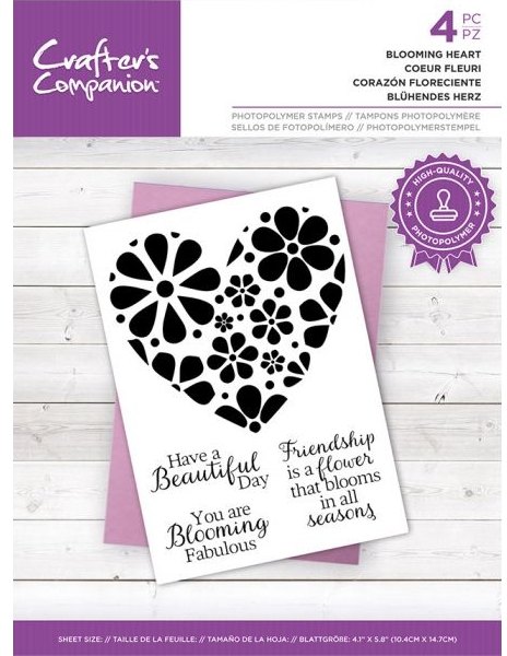 Crafter's Companion Crafters Companion Photopolymer Stamp - Blooming Heart