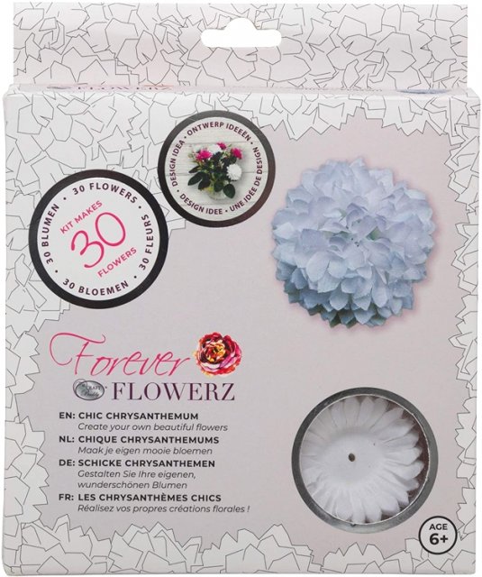 Craft Buddy Craft Buddy Forever Flowerz Chic Chrysanthemum - White FF02WH - Makes 30 Flowers
