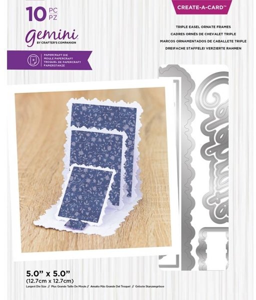 Crafter's Companion Gemini - Create A Card - Triple Easel Ornate Frames