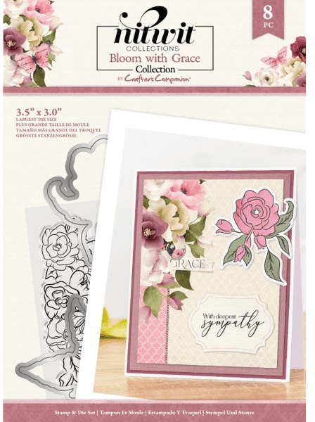 Crafter's Companion Nitwit Bloom with Grace - Stamp & Die Set