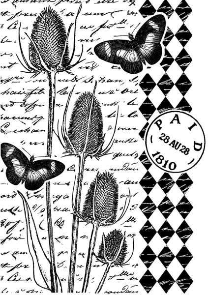 Crafty Individuals Crafty Individuals 'Tempting Teasels' Red Rubber Stamp CI-472