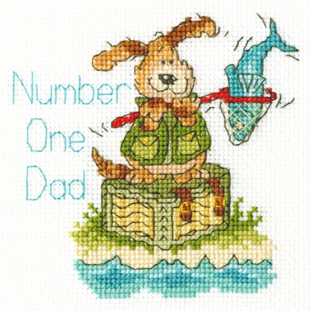 Bothy Threads Bothy Threads Number One Dad  Card Counted Cross Stitch Kit XGC24