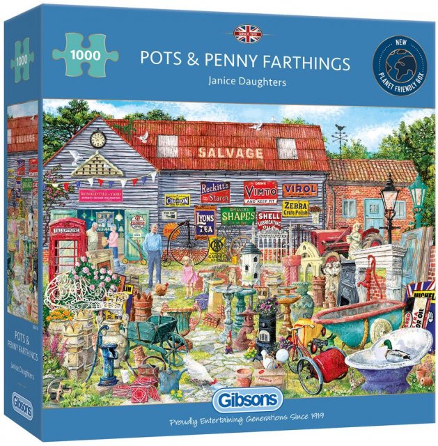 Gibsons Gibsons Pots & Penny Farthings 1000 Piece jigsaw Puzzle New G6318
