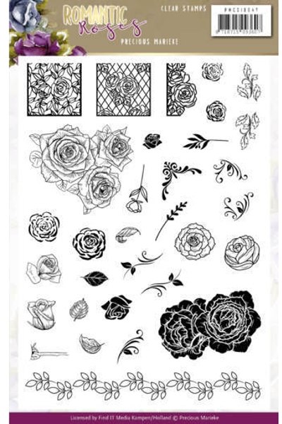 Precious Marieke Precious Marieke - Romantic Roses Clear Stamp