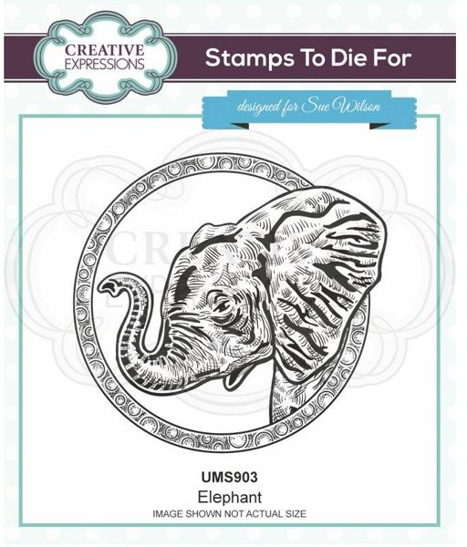 Creative Expressions Creative Expressions Elephant Pre Cut Stamp Co-ords With CED1314