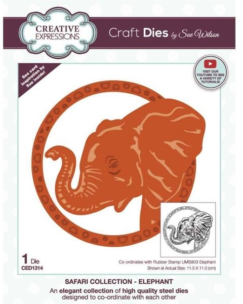 Creative Expressions Creative Expressions Sue Wilson Safari Collection Elephant Craft Die