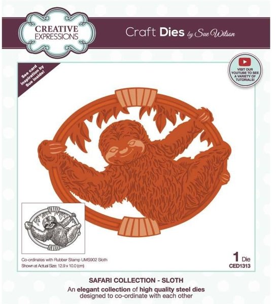 Creative Expressions Creative Expressions Sue Wilson Safari Collection Sloth Craft Die