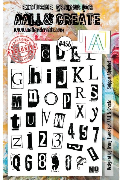 Aall & Create Aall & Create A5 Stamp #456 - Snippet Alphabet