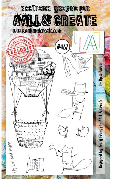 Aall & Create Aall & Create A6 Stamp #467 - Up Up & Away