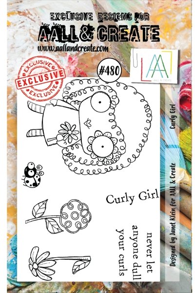Aall & Create Aall & Create A7 Stamp #480 - Curly Girl
