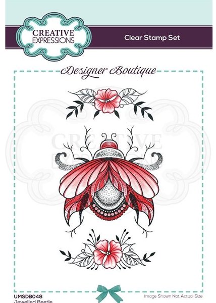 Creative Expressions Creative Expressions Designer Boutique Collection Jewelled Beetle A6 Clear Stamp