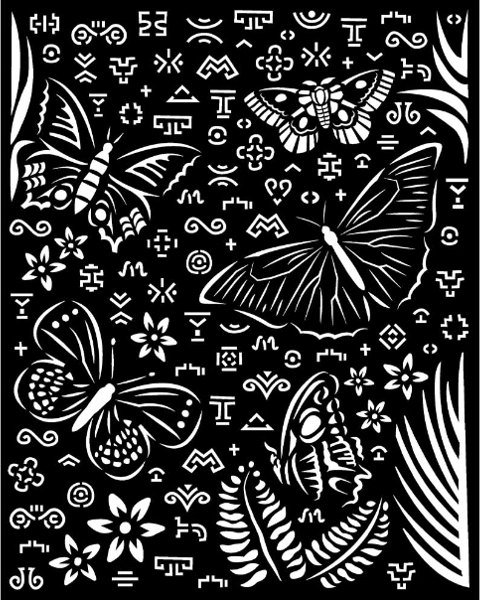 Stamperia Stamperia Thick Stencil 20x25 cm - Amazonia Butterflies KSTD064