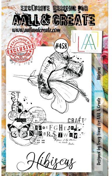 Aall & Create Aall & Create A6 Stamp #458 - Hibiscus