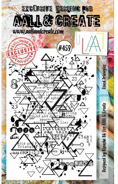 Aall & Create Aall & Create A6 Stamp #459 - Lined Triangles