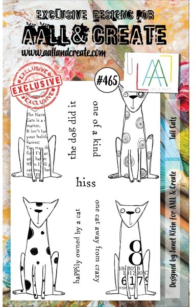 Aall & Create Aall & Create A6 Stamp #465 - Tall Cats
