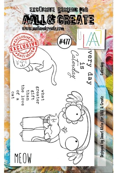 Aall & Create Aall & Create A7 Stamp #477 - Caterday