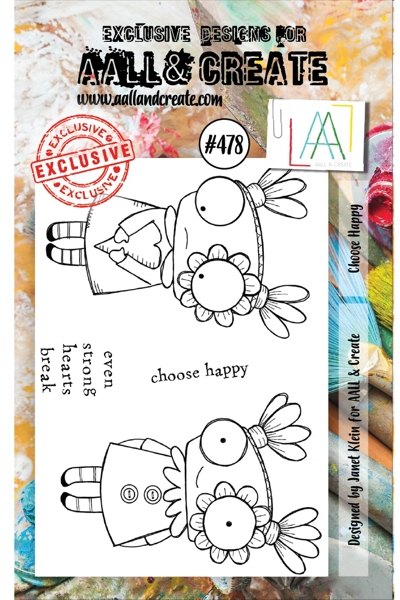 Aall & Create Aall & Create A7 Stamp #478 - Choose Happy