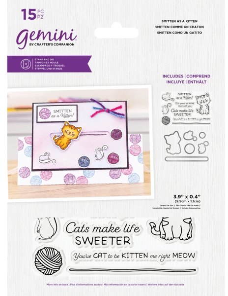 Crafter's Companion Gemini - Stamp & Die - Smitten As A Kitten