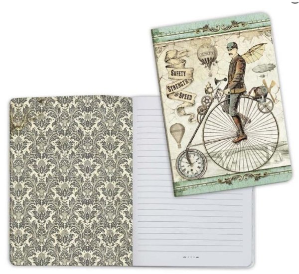 Stamperia Stamperia Notebook A5 - Voyages Fantastiques Bicycle ENBA5004