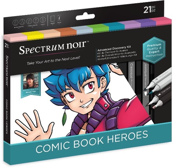 Crafter's Companion Spectrum Noir Adv Discovery Kit - Comic Book Heroes