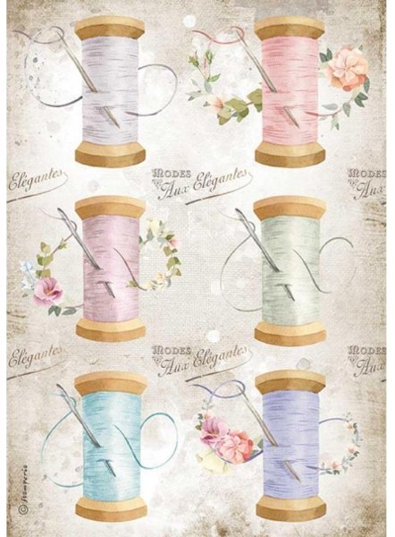 Stamperia Stamperia A4 Rice paper packed - Romantic Threads needle & Thread – 5 for £9.99 DFSA4567