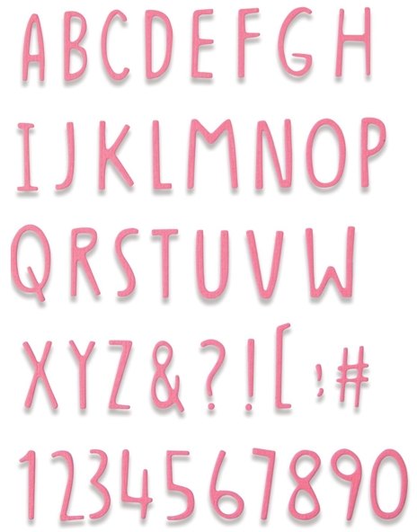 Sizzix Sizzix Thinlits Die Hand Drawn Alphabet by Jenna Rushforth 665182