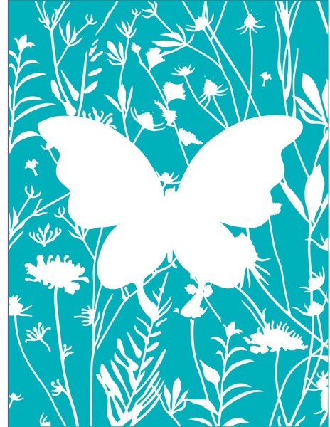 Sizzix Sizzix Impresslits Embossing Folder Butterfly Meadow by Jen Long 665200