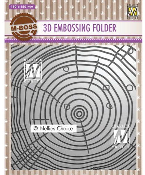 Nellie Snellen Nellies Choice 3D Emb. folder - Grow rings EF3D022 150x150mm
