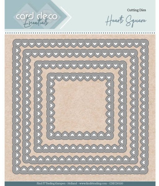 Card Deco Card Deco Essentials - Nesting Dies - Hearts Square Die CDECD0100