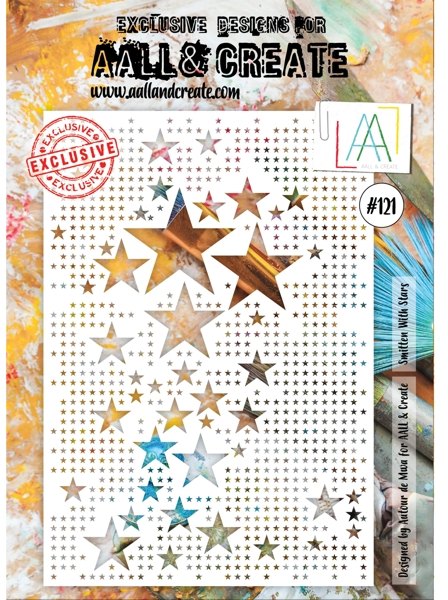 Aall & Create Aall & Create A4 Stencil #121 - Smitten with Stars